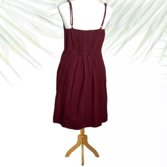 Universal Thread Maroon Midi Dress | Adjustable Straps + Pockets | Size M - Picture 2 of 6